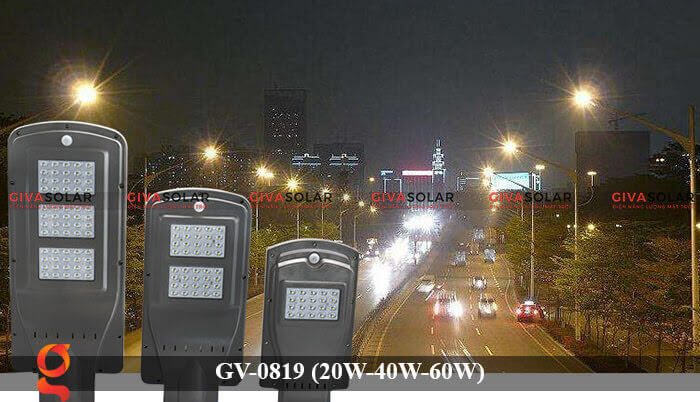 Đèn chiếu sáng đường phố năng lượng mặt trời GV-0819 20W 40W 60W 5