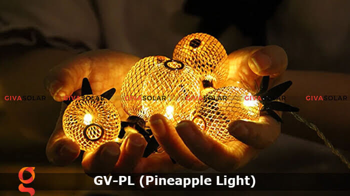 Dây đèn led trang trí siêu sáng hình quả dứa GV-PL 8