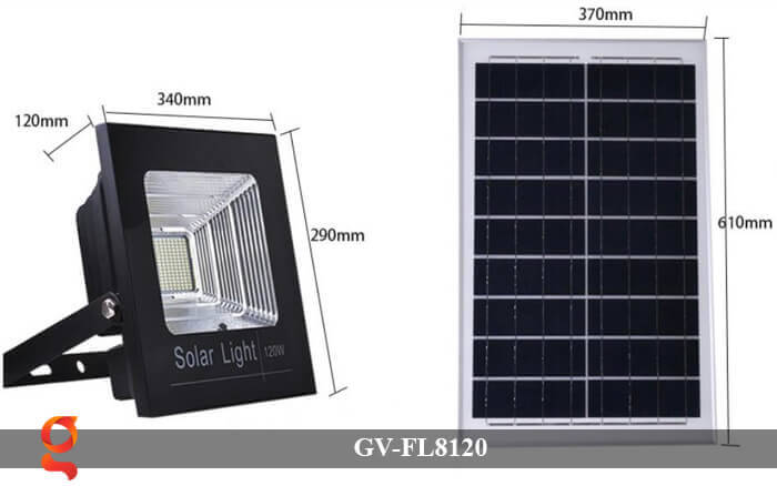Đèn LED pha năng lượng mặt trời GV-FL8120 4