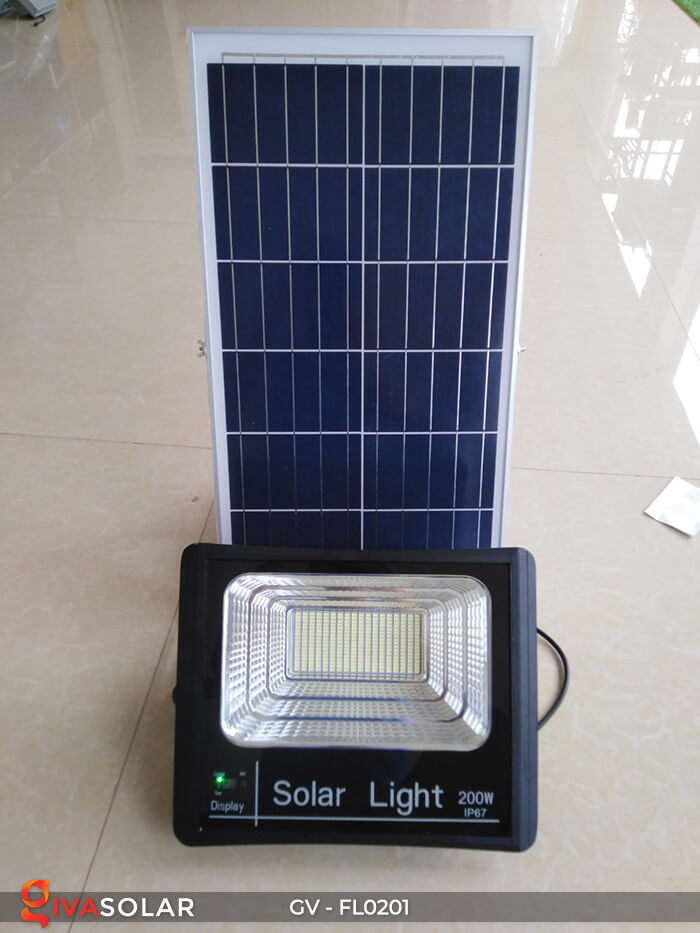 Đèn pha công suất lớn solar GV-FL0201 200W 2