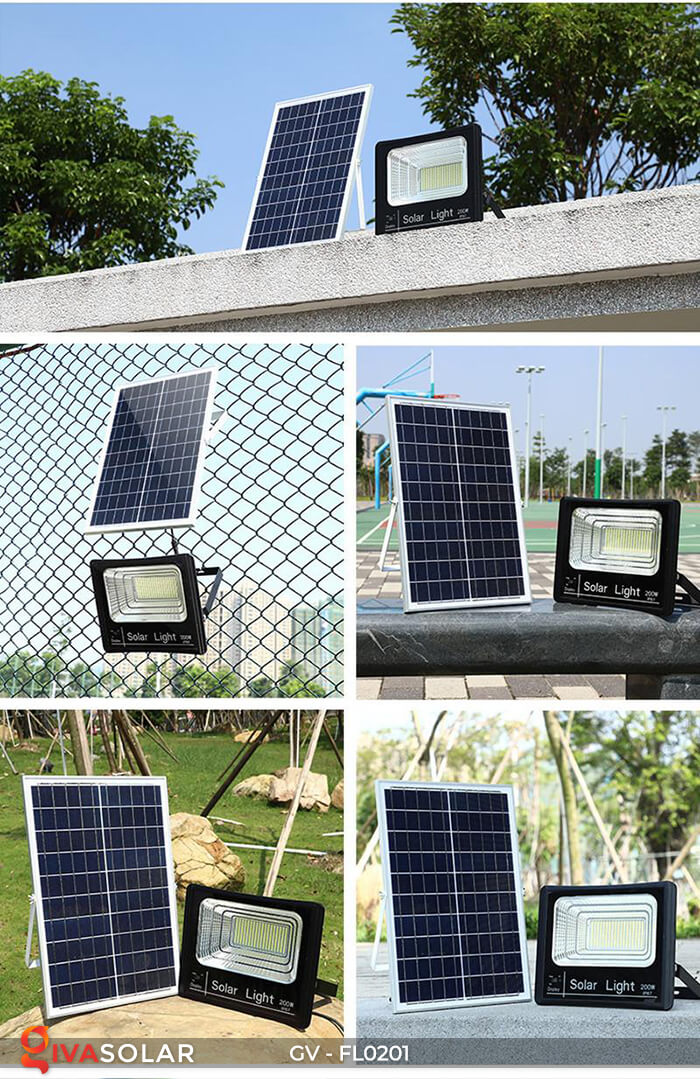 Đèn pha công suất lớn solar GV-FL0201 200W 25
