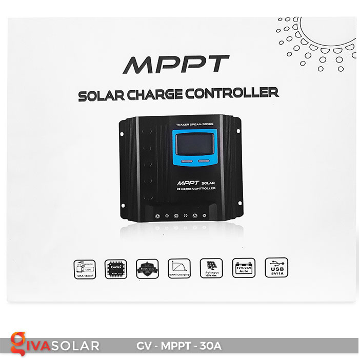 Bộ điều khiển sạc năng lượng mặt trời MPPT 30A 5