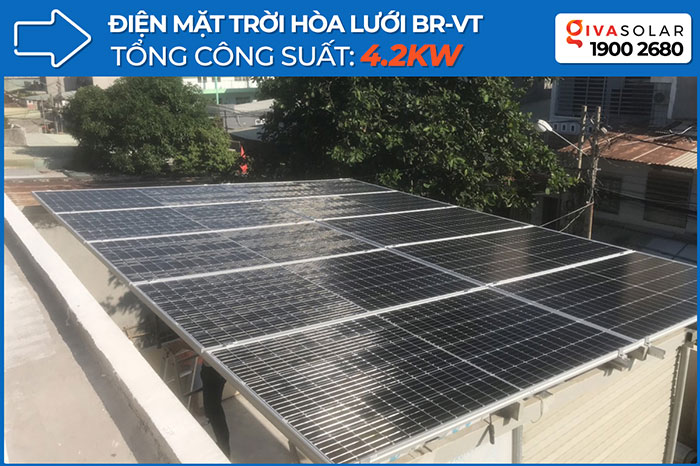 Dự án Điện mặt trời cho gia đình anh Phương ở BRVT 4.2KWP