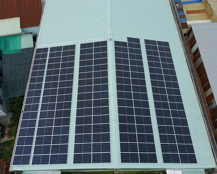 hệ thống điện mặt trời cho nhà xưởng 65KW của anh Ngôn ở Củ Chi 5