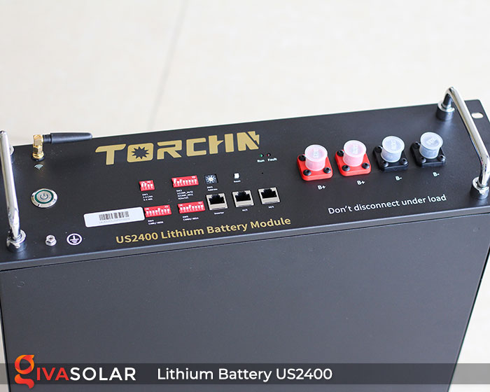 Bộ pin lưu trữ điện năng lượng mặt trời Lithium-ion Torchin US2400 2