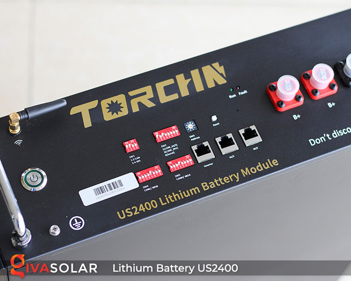 Bộ pin lưu trữ điện năng lượng mặt trời Lithium-ion Torchin US2400 3