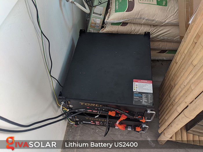 Bộ pin lưu trữ điện năng lượng mặt trời Lithium-ion Torchin US2400 9