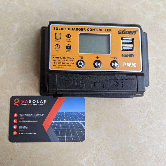 Điều khiển sạc điện mặt trời PWM GV-S1230 30A 3