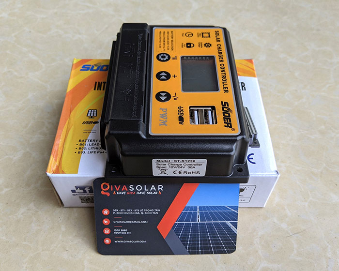 Điều khiển sạc điện mặt trời PWM GV-S1230 30A 4