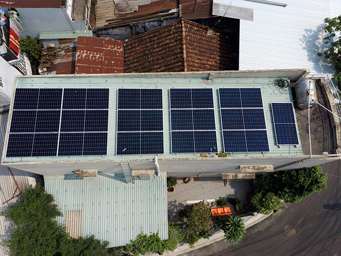 Thi công hoàn thành dự án điện mặt trời 8.4KWp ở Hóc Môn 3